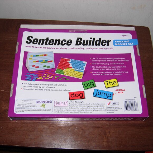 Sentence Builder Table Top Magnet Set HOMESCHOOL Lauri Reading Spelling - Picture 3 of 3